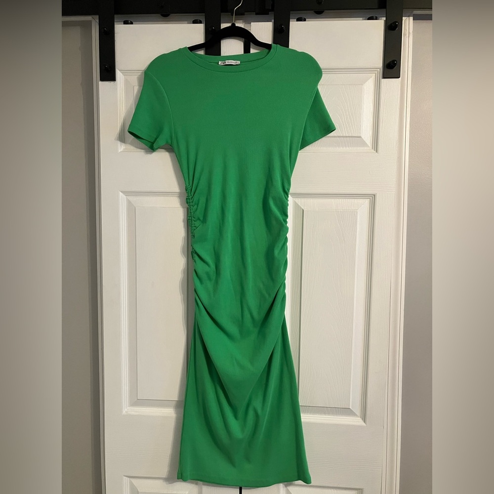 Zara Vibrant Green Midi Dress